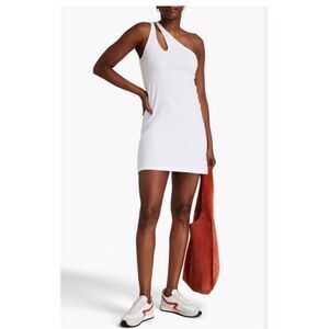 Susana Monaco one shoulder tennis golf dress white small Revolve